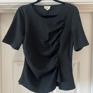 Anthropologie Black Peplum Top
